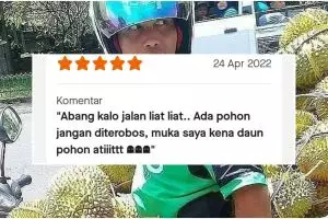 11 Tulisan kocak di fitur rating ojek online ini bikin pengin ketawa tapi nggak tega