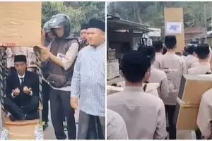 Usung konsep pernikahan unik, mempelai pria dibawa ke lokasi akad bak pesanan paket COD