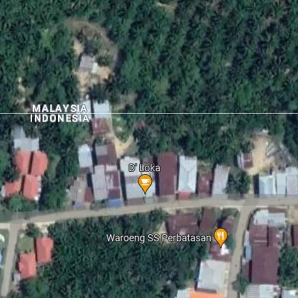 Perbatasan unik Indonesia dan Malaysia di Pulau Sebatik, banyak rumah di atas 2 negara