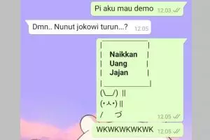 13 Chat kocak anak minta naikkan uang jajan, ada yang sampai demo virtual