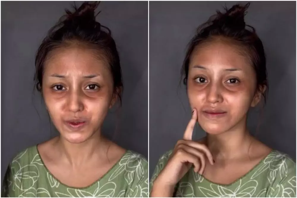 transformasi makeup ayu ting ting © berbagai sumber