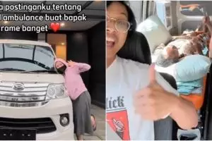 Kisah haru bakti anak merawat sang ayah yang sakit, beli ambulans untuk ajak jalan-jalan