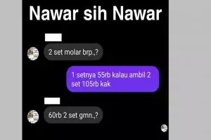 11 Chat lucu tawar menawar barang saat belanja online shop ini endingnya tak terduga, bikin ngakak