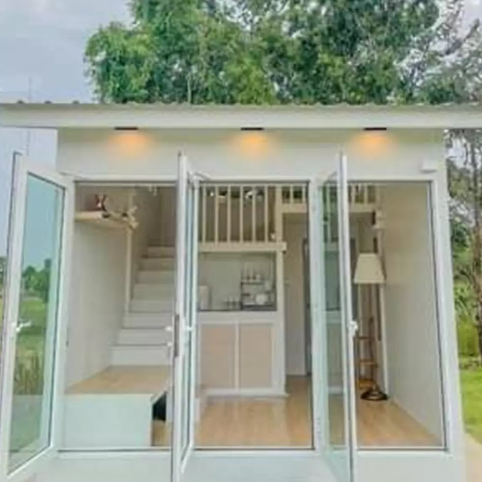 Hunian mungil di tengah lahan sawah berdesain minimalis ini isinya bikin melongo, intip 11 potretnya