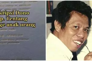 Penampakan skripsi Dono Warkop DKI, ucapan manis di bagian lembar persembahan jadi sorotan