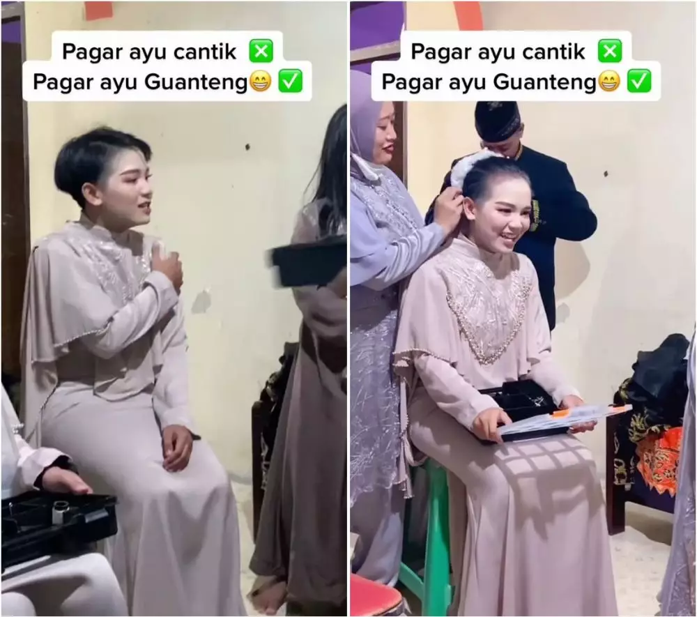 cewek tomboi didandani jadi pagar ayu © TiKTok