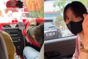 Driver online ini bawa istri saat jemput penumpang, aksinya bikin customer bangga