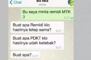 Bikin heran, 11 chat lucu guru dan murid ini endingnya malah nggak nyambung