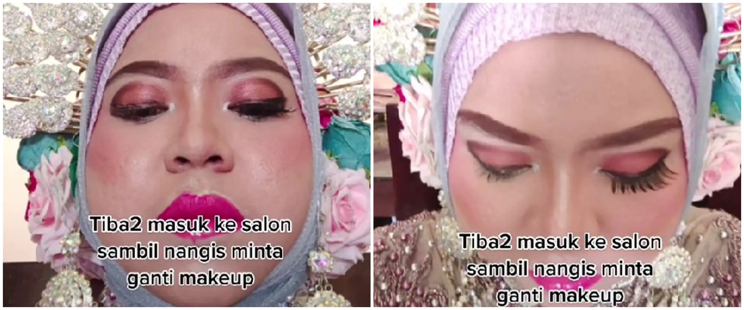 Salah pilih MUA saat nikah, pengantin ini putuskan rias ulang dengan hasil bak Barbie