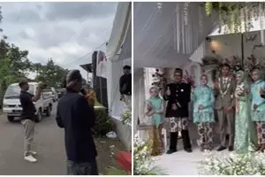 Pelaminan pengantin ini terpisah dengan tamu undangan, alasan di baliknya bikin salut
