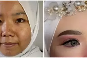 Wanita berhijab minta dirias MUA jadi pengantin ala Barbie, hasilnya dikira beda orang