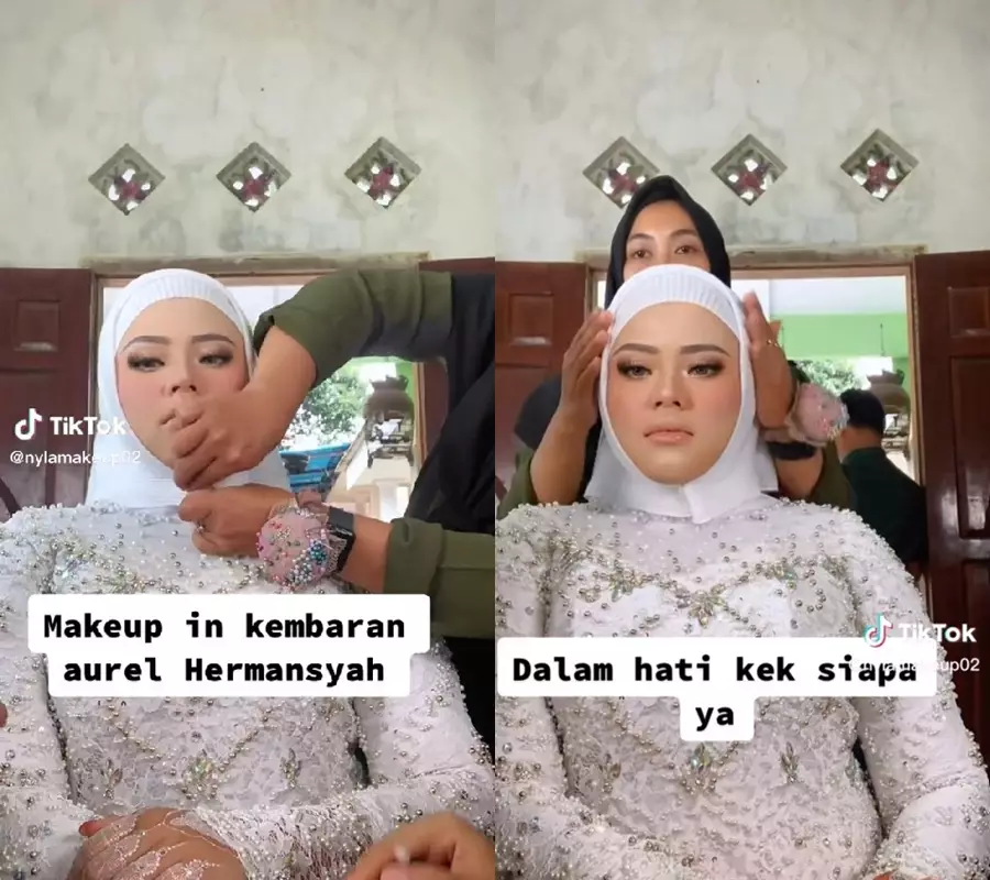 makeup mirip Aurel Hermansyah © TikTok/@nylamakeup02