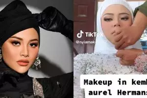 Wanita dirias MUA jadi pengantin adat Sunda ini dikira kembaran Aurel Hermansyah, hasilnya mirip pol