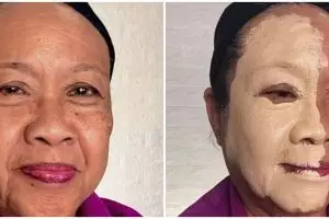 Transformasi nenek usia 70 tahun dimakeup Barbie look, hasilnya bak beda orang