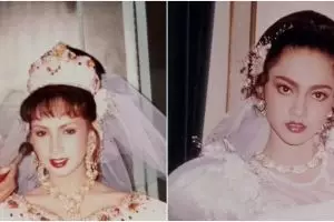 MUA ini bagikan 7 potret riasan pengantin era 90-an, hasil makeup ikonik dengan model alis tipis