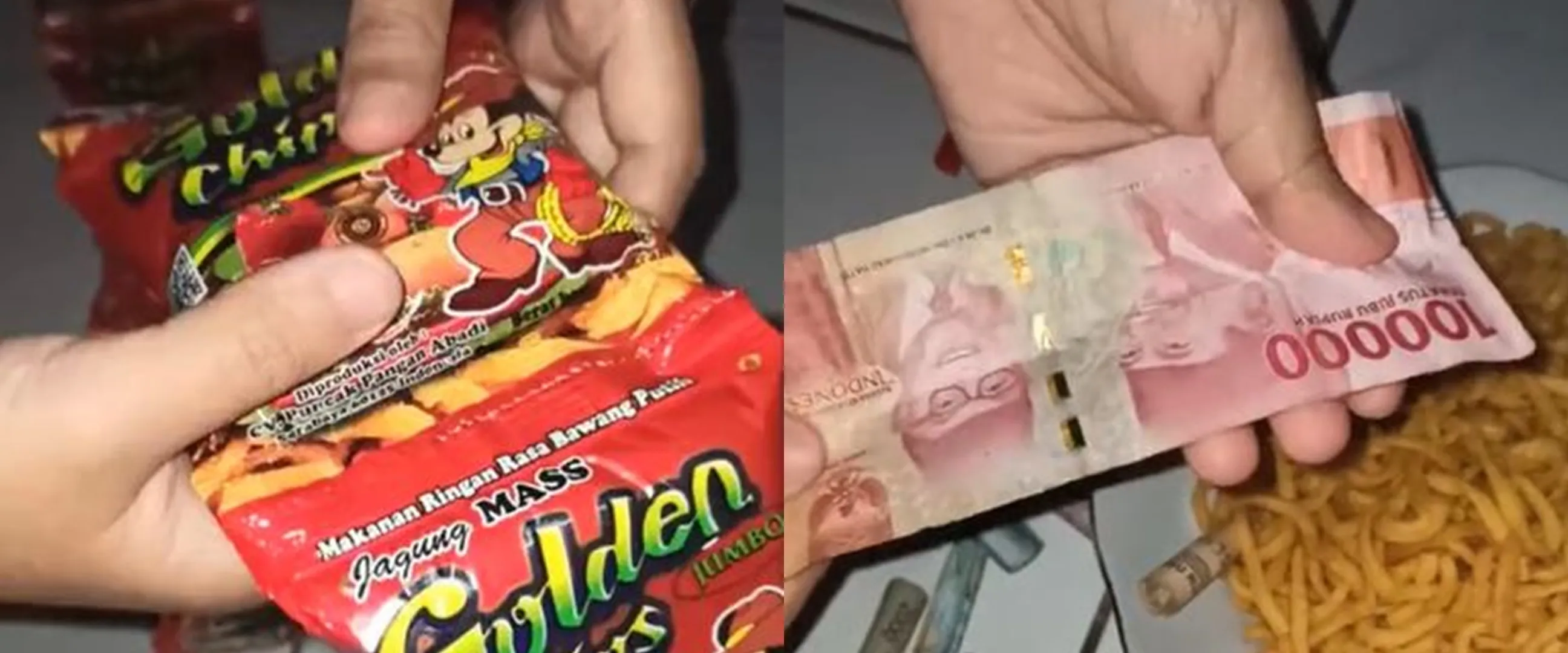 Mujur abis, wanita ini panen hadiah ratusan ribu dari jajanan anak harga Rp 500-an