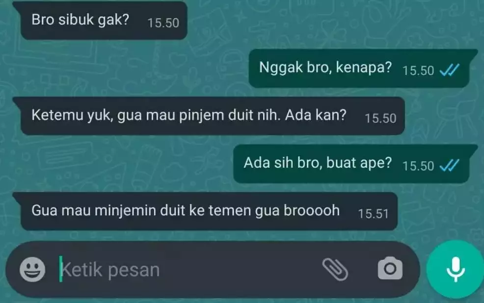Chat kocak saat chat teman ini susah banget diajak serius Berbagai sumber