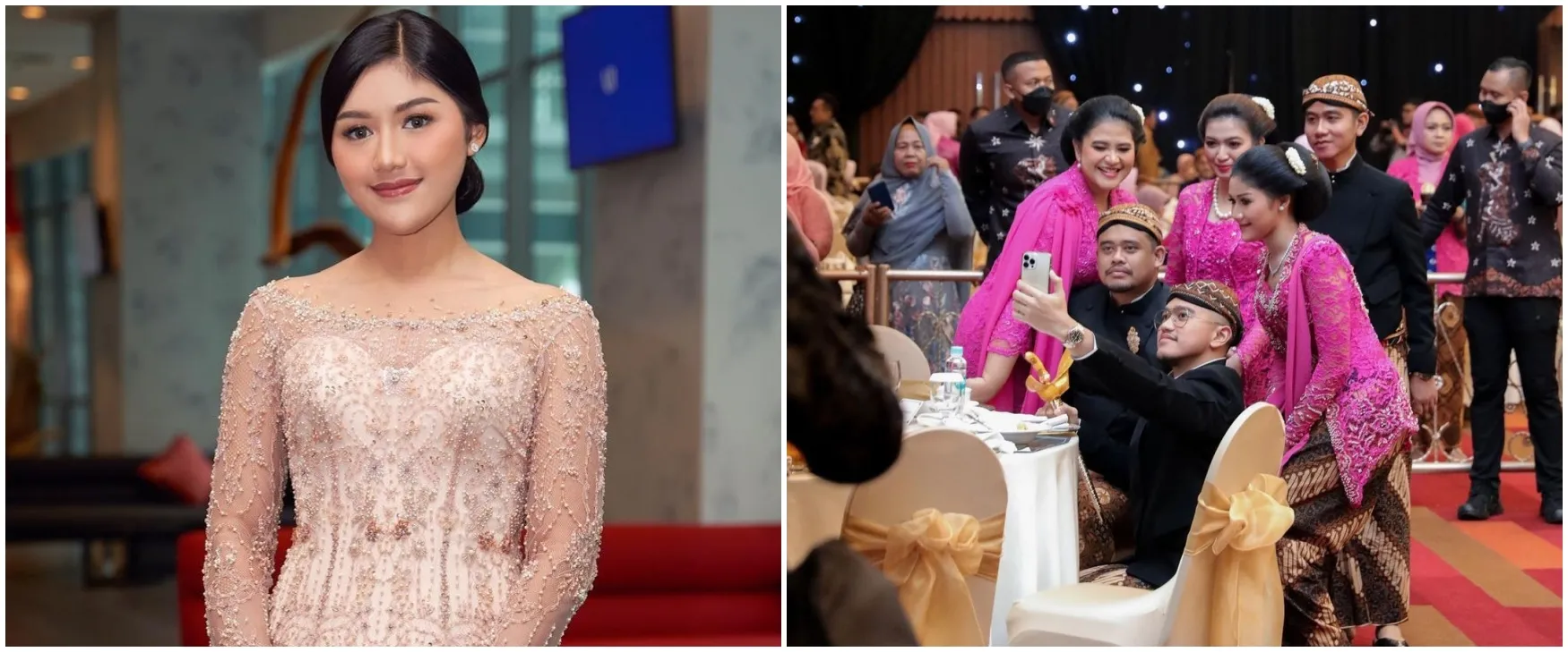 5 Momen Erina datang kondangan bareng kakak-kakak ipar, paras Selvi disebut mirip Najwa Shihab