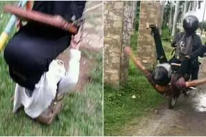 11 Momen apes detik-detik orang mau jatuh ini bikin ikut was-was lihatnya