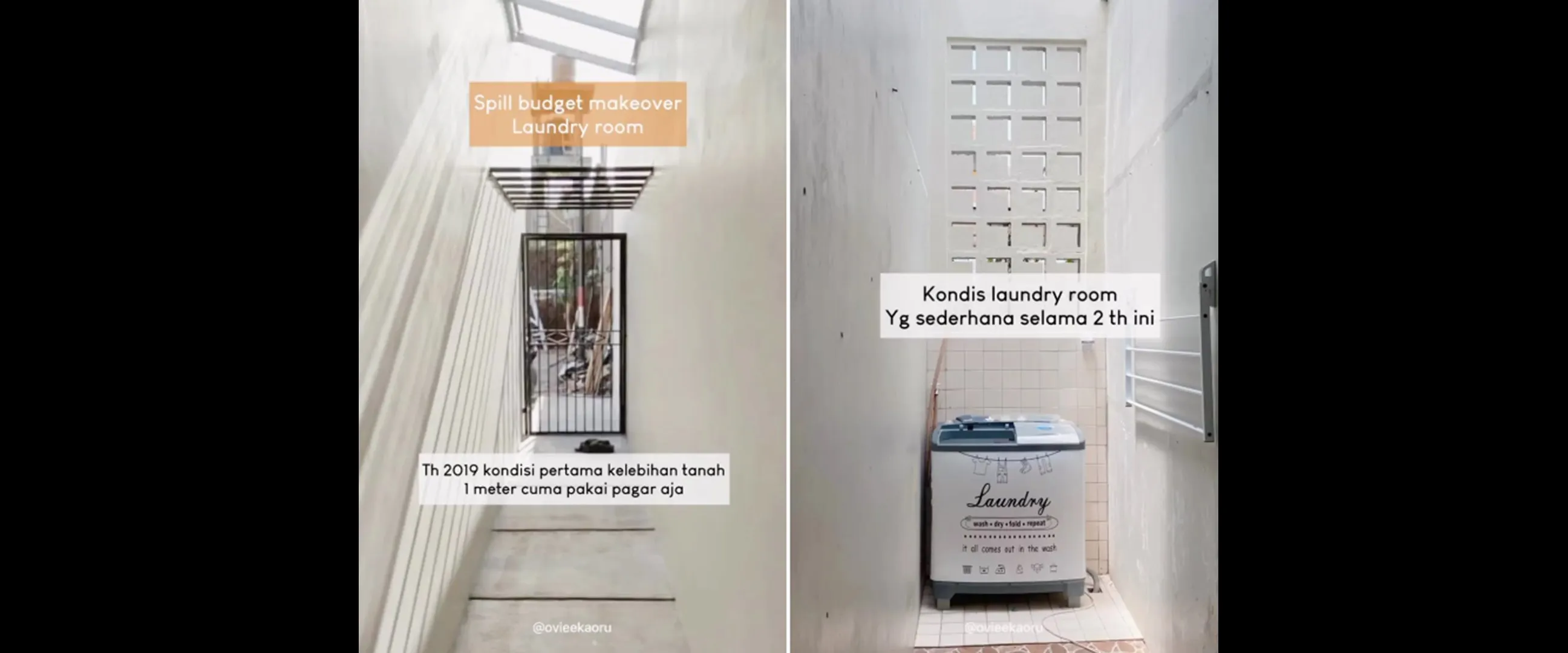 Manfaatkan lahan sempit samping rumah, 9 potret makeover laundry room ini hasilnya estetik pol
