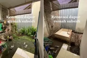 9 Potret makeover dapur rumah subsidi bergaya semi outdoor, bikin masak jadi makin semangat