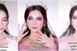 Transformasi wanita dengan noda hitam setelah dimakeup ini bikin pangling, jadi cantik bak Barbie