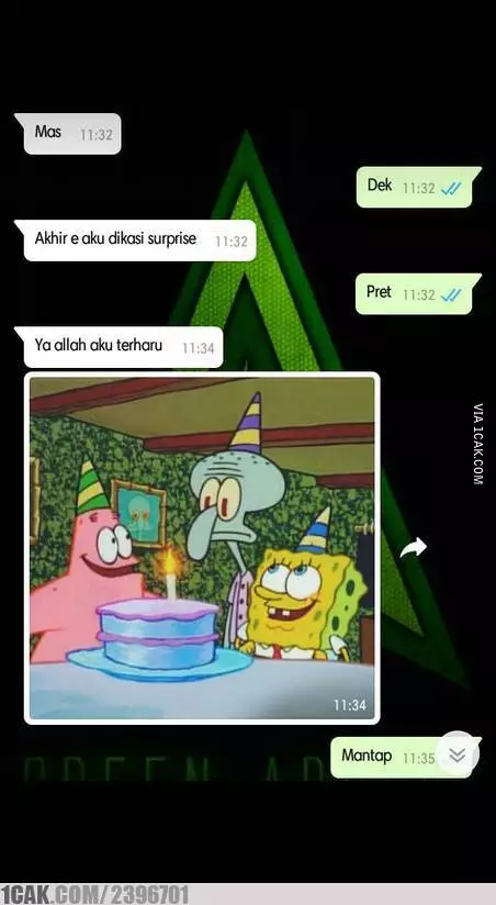chat dikasih kado © berbagai sumber