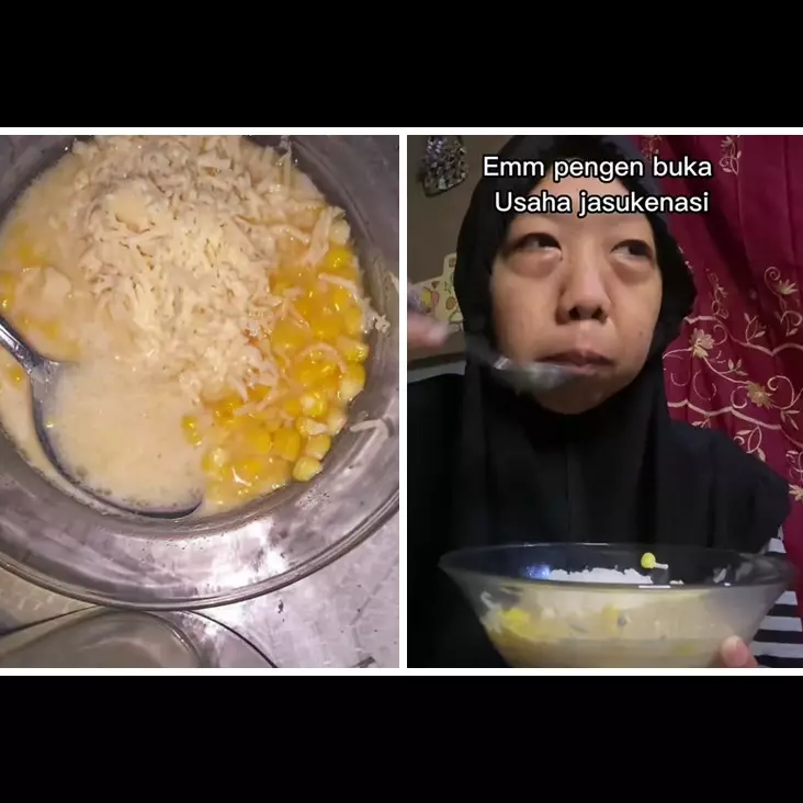 Agar kenyang maksimal, aksi perempuan makan jasuke ini bikin nggak habis pikir