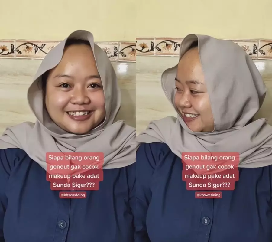 wanita tembem dirias Sunda Siger © TikTok/@kbswedding