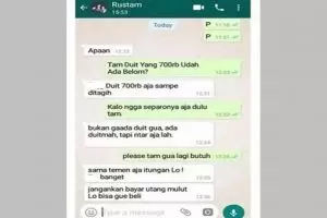 Galakan yang ngutang, 13 chat lucu nagih uang ke teman ini endingnya kena omelan