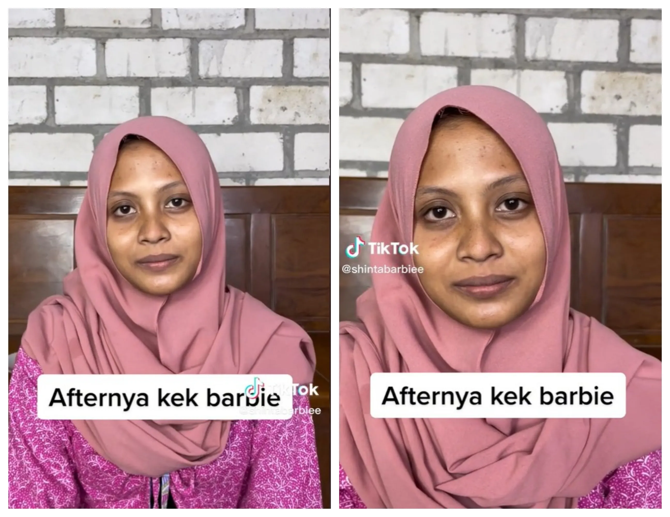Transformasi wanita punya kantung mata hitam saat dimakeup ini bak Barbie, hasilnya manglingi pol
