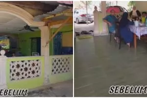 Makeover beranda rumah emak dan abah di kampung halaman, ini 8 transformasinya jadi estetik