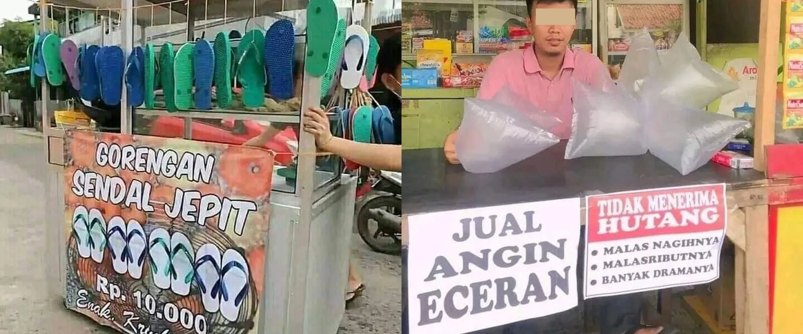 11 Spanduk lucu jualan barang nggak berguna ini bikin bingung bacanya