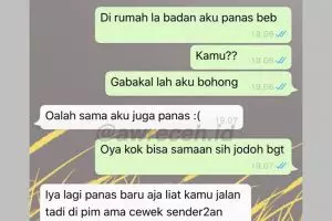 Nyaris bikin emosi, 11 chat lucu curiga sama pacar ini endingnya nggak terduga