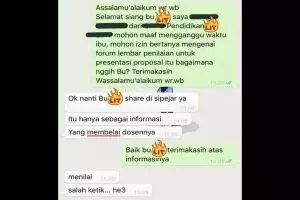 Terlanjur dikirim, 11 chat typo mahasiswa ke dosen ini endingnya bikin malu sendiri