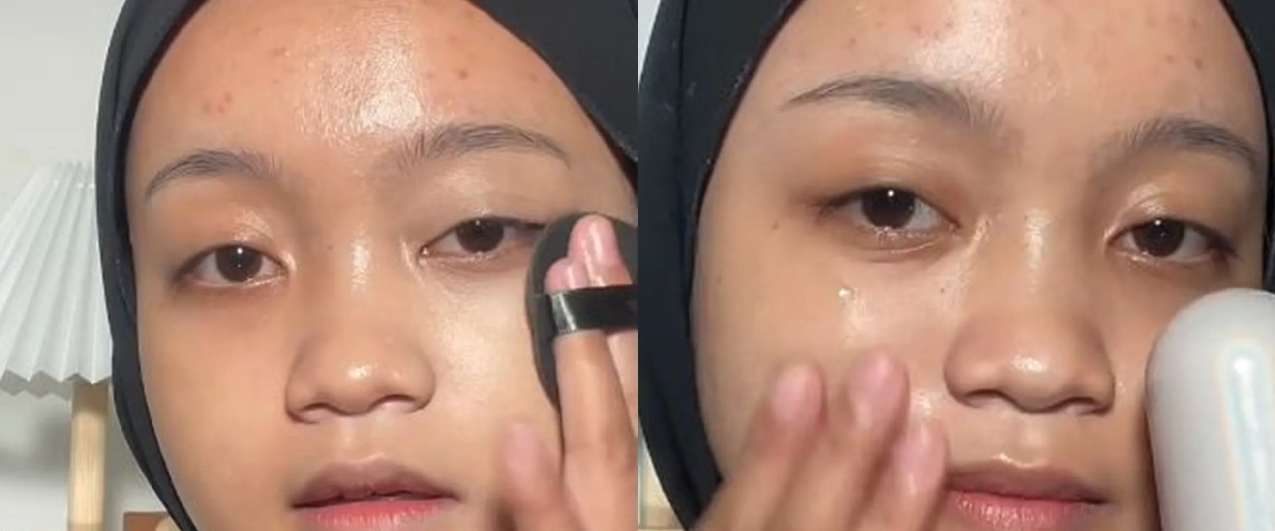 Wanita ini makeup sendiri jadi cewek Korea transformasinya bikin pangling, kayak beda orang
