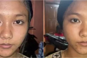 Potret wanita wajah polos dimakeup jadi pengantin Jawa look Barbie, bikin lupa wajah asli