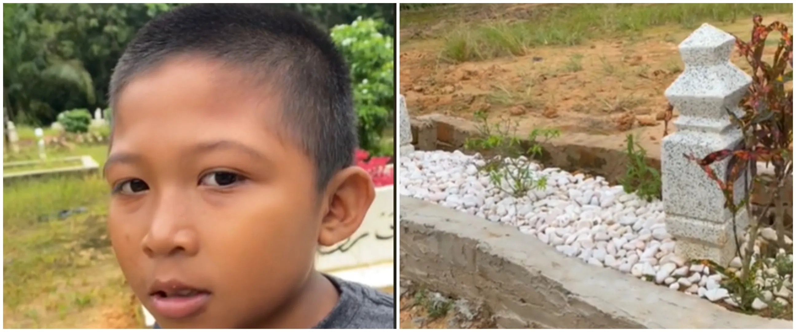 Kisah haru anak usia 11 tahun sendirian kumpulkan batu bata dan 20 hari bangun makam ayahnya 