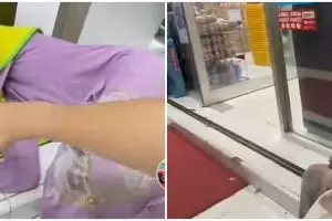 Kisah sedih bocah perempuan tidur di emperan toko, letih setelah mencari barang rongsok untuk dijual 