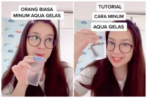 Definisi mempersulit hidup, cara wanita minum Aqua ini bikin emosi tapi juga nostalgia