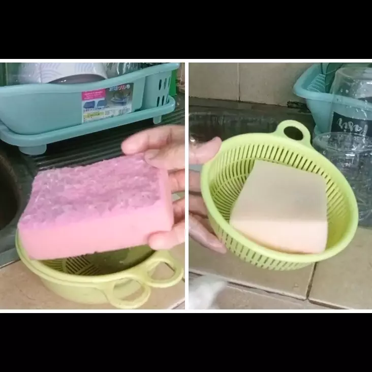 Trik menghilangkan bau tak sedap pada spons cuci piring, lebih higienis saat digunakan
