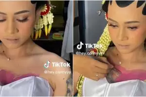 Pengantin bertato dirias gaya adat Solo ini hasilnya anggun pol, skill MUA panen pujian