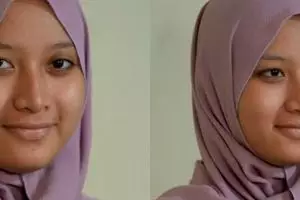 Cewek berkulit sawo matang dan tidak merata dirias MUA, hasilnya bikin pangling