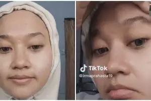 Begini jadinya jika MUA menikah tapi makeup sendiri, hasilnya tetap bikin pangling bak boneka hidup