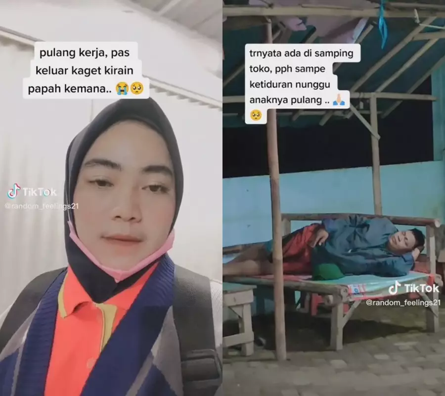ayah ketiduran saat jemput nunggu anak  © TikTok/@random_feelings21 ayah ketiduran saat jemput nunggu anak  © TikTok/@random_feelings21