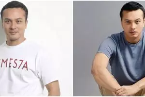 Momen langka Nicholas Saputra terekam kamera rayakan ultah ke-39, gaya rambut barunya bikin salfok
