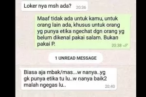 Jangan ditiru, 11 chat kocak tanya lowongan pekerjaan ini bikin HRD ngamuk