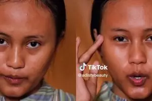 Wanita kulit sawo matang dirias MUA pengantin Bali, manglingi bak beda orang