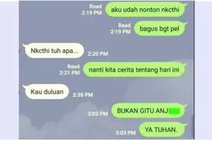 Endingnya bikin emosi, 11 chat lucu bahas film dengan bestie ini malah nggak nyambung