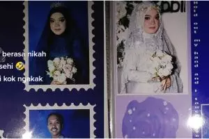 Niat gelar acara ngunduh mantu konsep modern, hasil foto pengantin ini bikin nangis tapi kocak